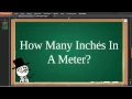 How Many Inches In A Meter