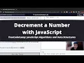 Decrement a Number with JavaScript Basic JavaScript freeCodeCamp tutorial