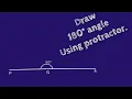 How to draw 180 degree angle using protractor make 180 degree angle using protractor shsirclasses