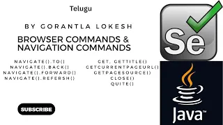 Selenium Java Tutorial 8 Browser Commands Browser Navigation Commands in Selenium Java