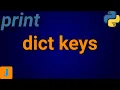 Python Print Dictionary Keys