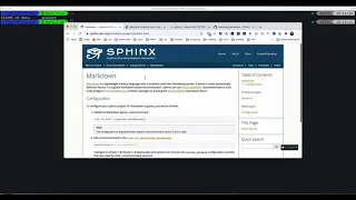 Sphinx Python program documentation markdown support part