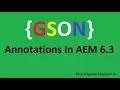 Gson Annotations in AEM 6 3