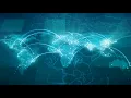 Globalization World Map Animation Blue