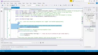 AS Software Systems Development Reading in users from a CSV file into a 2D array