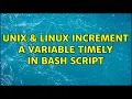 Unix Linux Increment a variable timely in bash script 2 Solutions