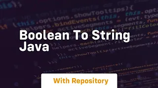 boolean to string java