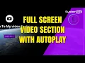 Divi Theme Full Width Full Screen Section With CTA