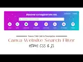 Create Canva Website Search Filter Using HTML CSS JavaScript