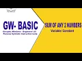 GW-BASIC Finding the sum of any two numbers