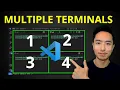 Multiple Terminals in VS Code Horizontal Split and Vertical Split