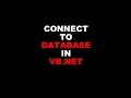 How to connect Sql database in vb net