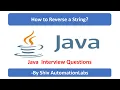 Reverse string How to Reverse a String Java interview questions in Hindi Shiv - AutomationLabs