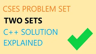 CSES Two Sets C solution simple constructive math problem