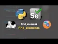 Find element and Find elements Selenium Python