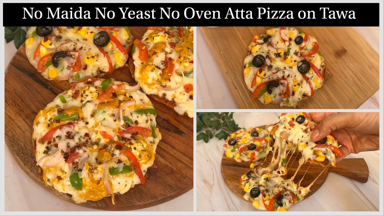 2 Types Mini Atta Pizza On Tawa      Yeast  5        Pizza