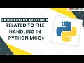 Python File Handling MCQs Top 20 Python Question Answer Tpoint Tech