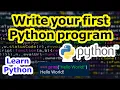 Write your first Python program - Learn Python