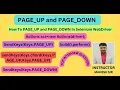 Scrolling Web Page in selenium webdriver How scroll PageUp and Page Down in selenium