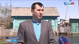 В посёлке Большаковка Омской области топит дома и участки