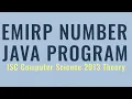 Emirp Number in Java ISC Computer Science 2013 Theory