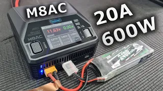 Новая мощная зарядка ToolkitRC M8AC. 20A, 600W и до 8S Lipo