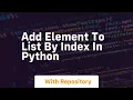 add element to list by index in python