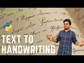 How to convert TEXT to HANDWRITING Two lines of code python projects