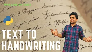 How to convert TEXT to HANDWRITING Two lines of code python projects