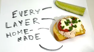 [0% AI] I made buterbrod sandwich from scratch - Cooking with Boris