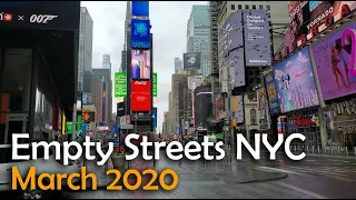 Download Empty Streets NYC - Lower Manhattan \u0026 Times Square | March 2020 MP3