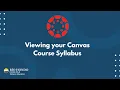Viewing your Course Syllabus