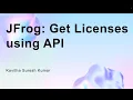 JFrog Get Licenses using API