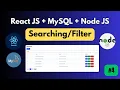 React JS Search and Filter with Node js Backend