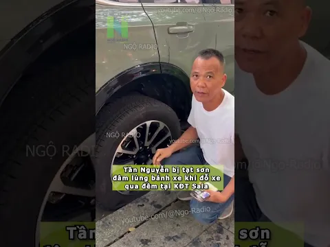 Đỗ qua đêm ở KĐT Sala thì bị tạt sơn