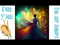 How to paint Lady in Light Dancing EASY acrylics for beginners A step-by-step tutorial