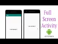 How to Create Full Screen Activity in Android Studio Tutorial