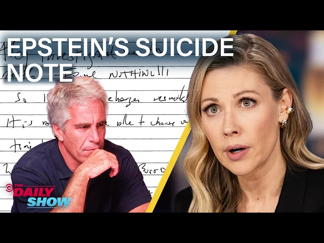 Video: Epstein’s Alleged Suicide Note Is “No Fun” & Trump Sics Military on Autocorrect | The Daily Show