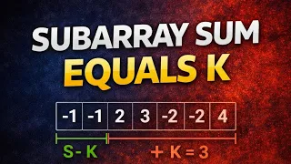 Subarray Sum Equals K Interview Problem Explained Simply