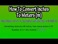 How To Convert Change Inches To Meters Explained - Formula To Convert Inches To Meters
