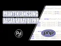 PRAKTEK LANGSUNG DASAR ARRAY DI PHP