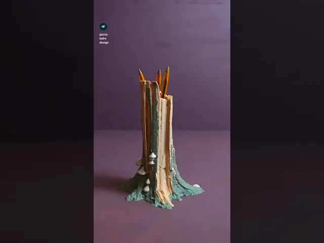 Tree trunk pencil holder “Fagus Sylvatica” video thumbnail