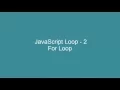 JavaScript For Loop