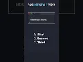 CSS List Properties List Style Type css list style type CSS List explanation