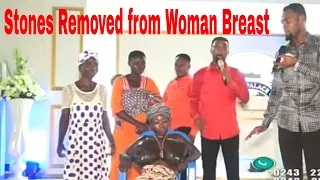 ghana pastor remove stone in woman breast planted by evil man