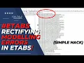 Etabs Remove Check Warnings in Etabs and Fix Errors in Etabs Model