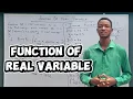 Functions of a Real Variable - The Part Everyone Gets Wrong