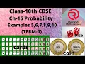 class 10th chapter - 15 Probability example 5 6 7 8 9 10 solutions NCERT CBSE