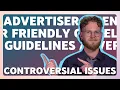 Lagu Updates to Controversial Issues Monetization - YouTube Advertiser Friendly Guidelines