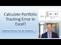 How to Calculate Portfolio Tracking Error in Excel